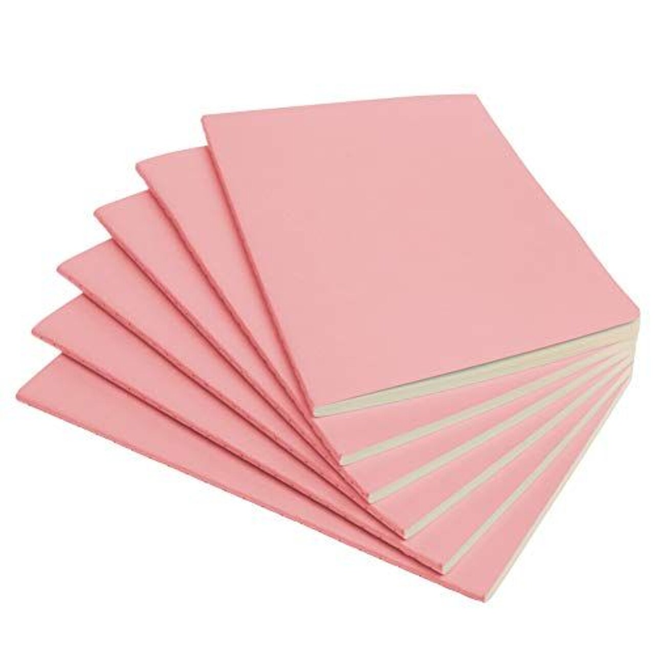 6 Pack Pink A5 Notebooks for Work, Travel, Business, School & More - College Ruled Notebook - Softcover Journals for Women & Men - Lined Note Books with 92 pages, 5.5" x 8.3"